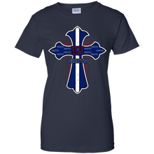 Load image into Gallery viewer, Cross Shirt For Jesus And New York Giants Fans T-Shirt For Women