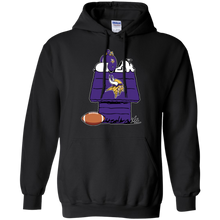 Load image into Gallery viewer, Minnesota Vikings Snoopy And Woodstock Waiting For Football Season Hoodie Shirt