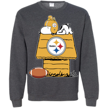 Load image into Gallery viewer, Pittsburgh Steelers Snoopy And Woodstock Waiting For Football Season Sweatshirt