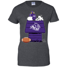 Load image into Gallery viewer, Abilene Christian Wildcats Snoopy And Woodstock Waiting For Football Season T-Shirt For Women