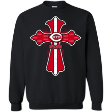 Load image into Gallery viewer, Cross Shirt For Jesus And Cincinnati Reds Fans Sweatshirt