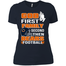 Load image into Gallery viewer, God First Family Second Then Bears Football T-Shirt For Women