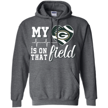 Load image into Gallery viewer, Green Bay Packers Football My Heart is on that Field Hoodie Shirt