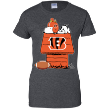 Load image into Gallery viewer, Cincinnati Bengals Snoopy And Woodstock Waiting For Football Season T-Shirt For Women