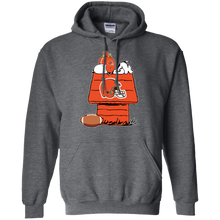 Load image into Gallery viewer, Cleveland Browns Snoopy And Woodstock Waiting For Football Season Hoodie Shirt