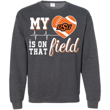 Load image into Gallery viewer, Oklahoma State Cowboys Football My Heart is on that Field Sweatshirt