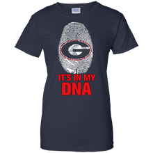 Load image into Gallery viewer, Georgia Bulldogs Football It Is In My Dna T-Shirt For Women