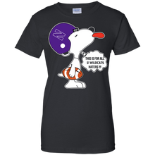 Load image into Gallery viewer, This Is For All U Northwestern Wildcats Haters Snoopy T-Shirt For Women