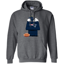 Load image into Gallery viewer, New England Patriots Snoopy And Woodstock Waiting For Football Season Hoodie Shirt