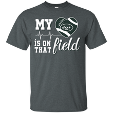 Load image into Gallery viewer, New York Jets Football My Heart is on that Field T - Shirt For Men