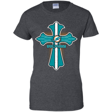 Load image into Gallery viewer, Cross Shirt For Jesus And Miami Dolphins Fans T-Shirt For Women