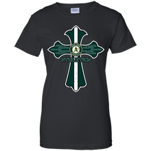 Load image into Gallery viewer, Cross Shirt For Jesus And Oakland Athletics Fans T-Shirt For Women