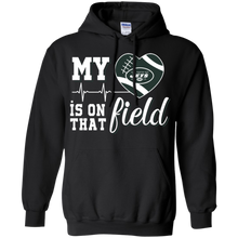 Load image into Gallery viewer, New York Jets Football My Heart is on that Field Hoodie Shirt