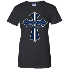 Load image into Gallery viewer, Cross Shirt For Jesus And Dallas Cowboys Fans T-Shirt For Women