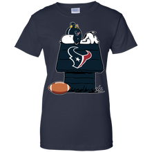 Load image into Gallery viewer, Houston Texans Snoopy And Woodstock Waiting For Football Season T-Shirt For Women