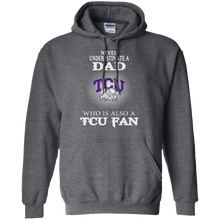 Load image into Gallery viewer, Never Underestimate A Dad Who Is Also A Tcu Fan Hoodie Shirt