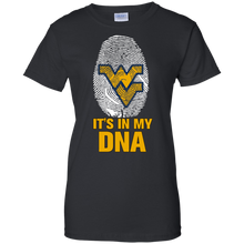 Load image into Gallery viewer, West Virginia Mountaineers Football It Is In My Dna T-Shirt For Women