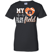Load image into Gallery viewer, Auburn Tigers Football My Heart is on that Field T-Shirt For Women
