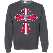 Load image into Gallery viewer, Cross Shirt For Jesus And New York Rangers Fans Sweatshirt