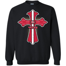 Load image into Gallery viewer, Cross Shirt For Jesus And San Francisco 49ers Fans Sweatshirt