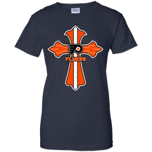 Load image into Gallery viewer, Cross Shirt For Jesus And Philadelphia Flyers Fans T-Shirt For Women