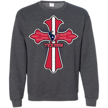 Load image into Gallery viewer, Cross Shirt For Jesus And Houston Texans Fans Sweatshirt