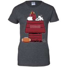 Load image into Gallery viewer, Washington State Cougars Snoopy And Woodstock Waiting For Football Season T-Shirt For Women