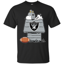 Load image into Gallery viewer, Oakland Raiders Snoopy And Woodstock Waiting For Football Season T - Shirt For Men