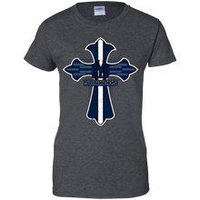 Load image into Gallery viewer, Cross Shirt For Jesus And New York Yankees Fans T-Shirt For Women