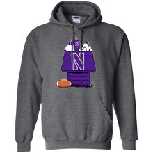 Load image into Gallery viewer, Northwestern Wildcats Snoopy And Woodstock Waiting For Football Season Hoodie Shirt