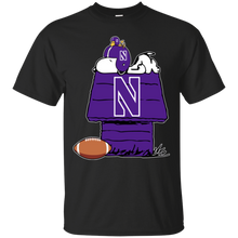 Load image into Gallery viewer, Northwestern Wildcats Snoopy And Woodstock Waiting For Football Season T - Shirt For Men