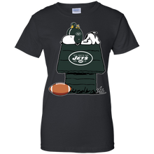 Load image into Gallery viewer, New York Jets Snoopy And Woodstock Waiting For Football Season T-Shirt For Women