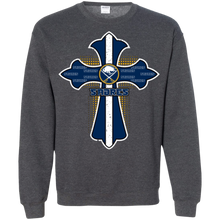 Load image into Gallery viewer, Cross Shirt For Jesus And Buffalo Sabres Fans Sweatshirt