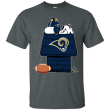 Load image into Gallery viewer, Los Angeles Rams Snoopy And Woodstock Waiting For Football Season T - Shirt For Men