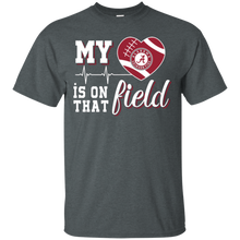 Load image into Gallery viewer, Alabama Crimson Football My Heart is on that Field T - Shirt For Men