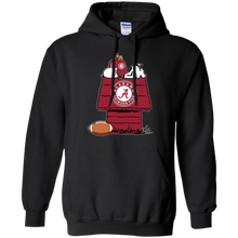 Load image into Gallery viewer, Alabama Crimson Snoopy And Woodstock Waiting For Football Season Hoodie Shirt