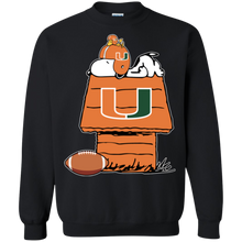 Load image into Gallery viewer, Miami Hurricanes Snoopy And Woodstock Waiting For Football Season Sweatshirt