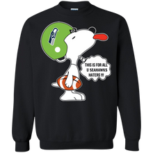 Load image into Gallery viewer, This Is For All U Seattle Seahawks Haters Snoopy Sweatshirt