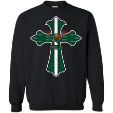Load image into Gallery viewer, Cross Shirt For Jesus And Minnesota Wild Fans Sweatshirt