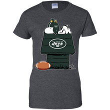 Load image into Gallery viewer, New York Jets Snoopy And Woodstock Waiting For Football Season T-Shirt For Women
