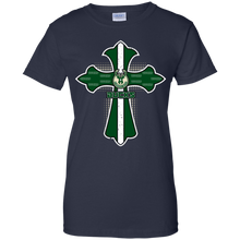 Load image into Gallery viewer, Cross Shirt For Jesus And Milwaukee Bucks Fans T-Shirt For Women