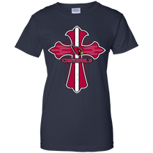 Load image into Gallery viewer, Cross Shirt For Jesus And Arizona Cardinals Fans T-Shirt For Women