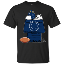 Load image into Gallery viewer, Indianapolis Colts Snoopy And Woodstock Waiting For Football Season T - Shirt For Men