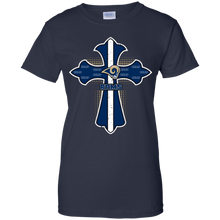 Load image into Gallery viewer, Cross Shirt For Jesus And Los Angeles Rams Fans T-Shirt For Women