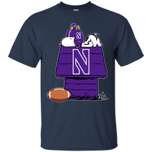 Load image into Gallery viewer, Northwestern Wildcats Snoopy And Woodstock Waiting For Football Season T - Shirt For Men