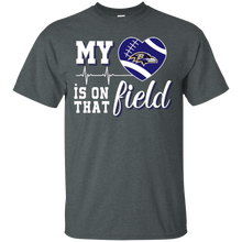 Load image into Gallery viewer, Baltimore Ravens Football My Heart is on that Field T - Shirt For Men