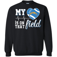 Load image into Gallery viewer, Los Angeles Chargers Football My Heart is on that Field Sweatshirt