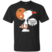 Load image into Gallery viewer, This Is For All U Miami Hurricanes Haters Snoopy T - Shirt For Men