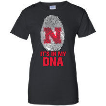 Load image into Gallery viewer, Nebraska Cornhuskers Football It Is In My Dna T-Shirt For Women