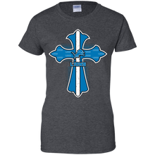 Load image into Gallery viewer, Cross Shirt For Jesus And Detroit Lions Fans T-Shirt For Women